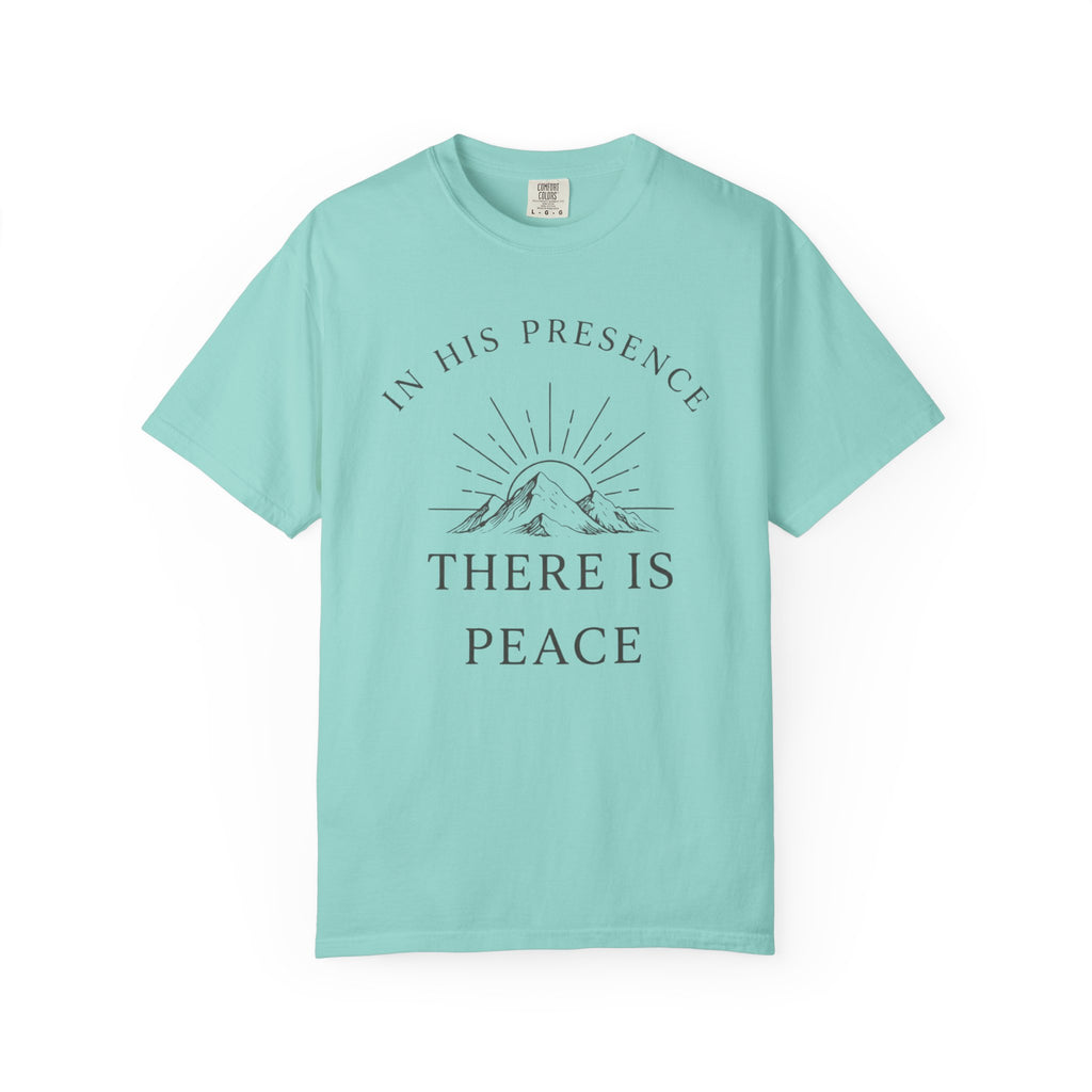 In His Presence There Is Peace Mountain T‑Shirt