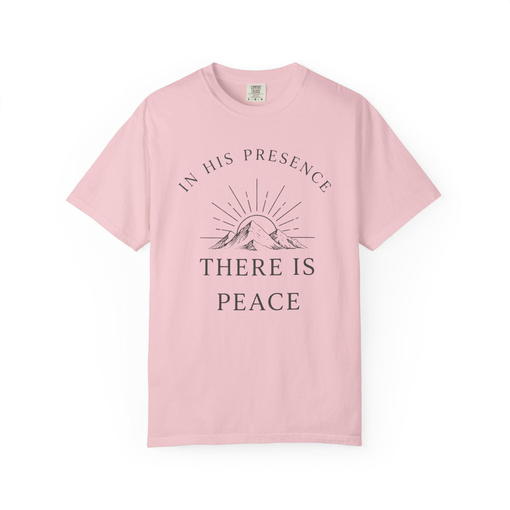 In His Presence There Is Peace Mountain T‑Shirt