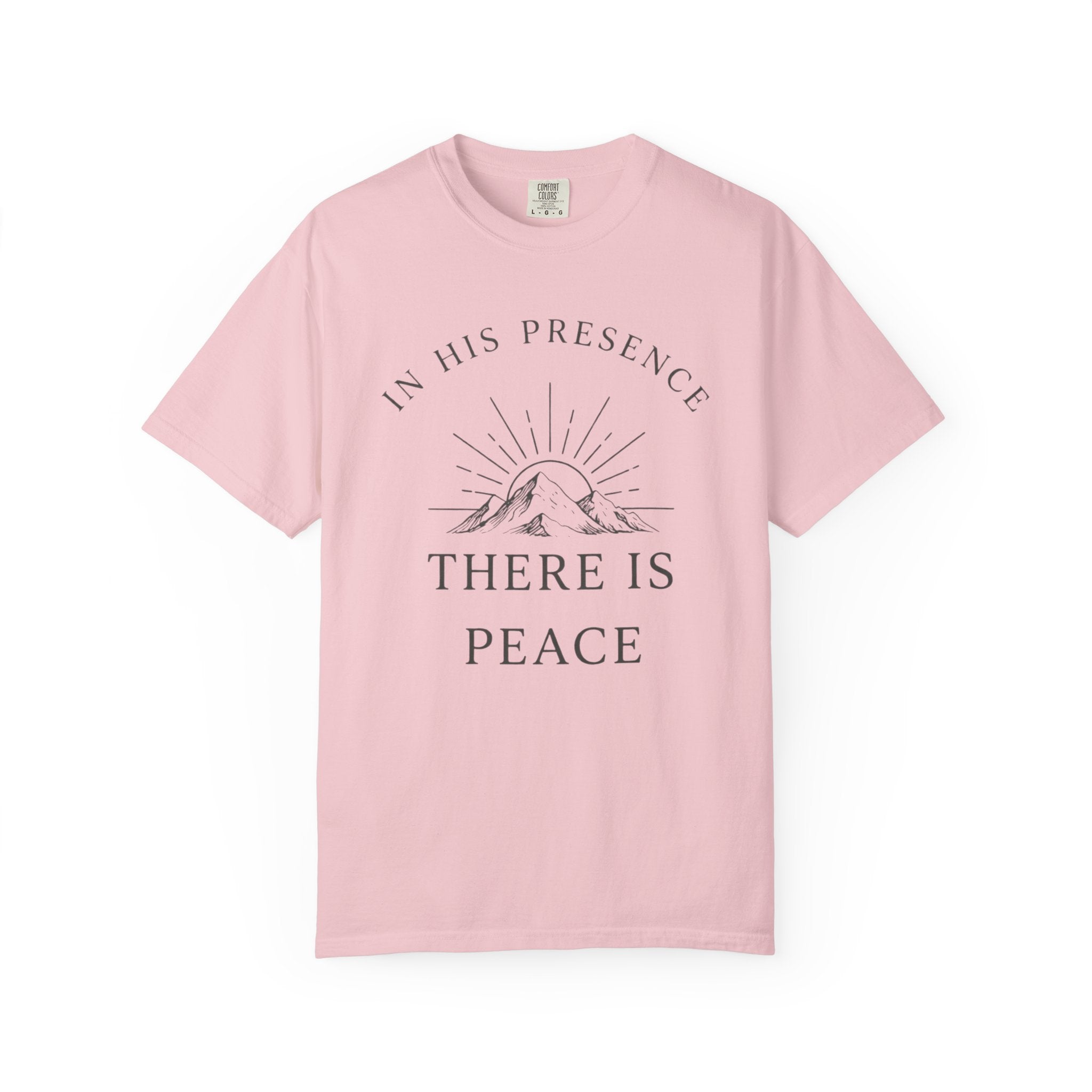 In His Presence There Is Peace Mountain T‑Shirt