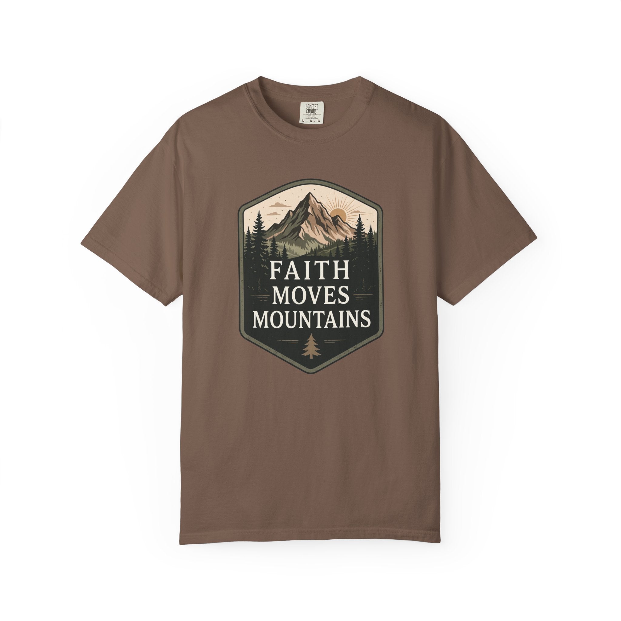 Faith Moves Mountains Badge T-Shirt