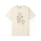 God Never Left You Pink Floral T-Shirt