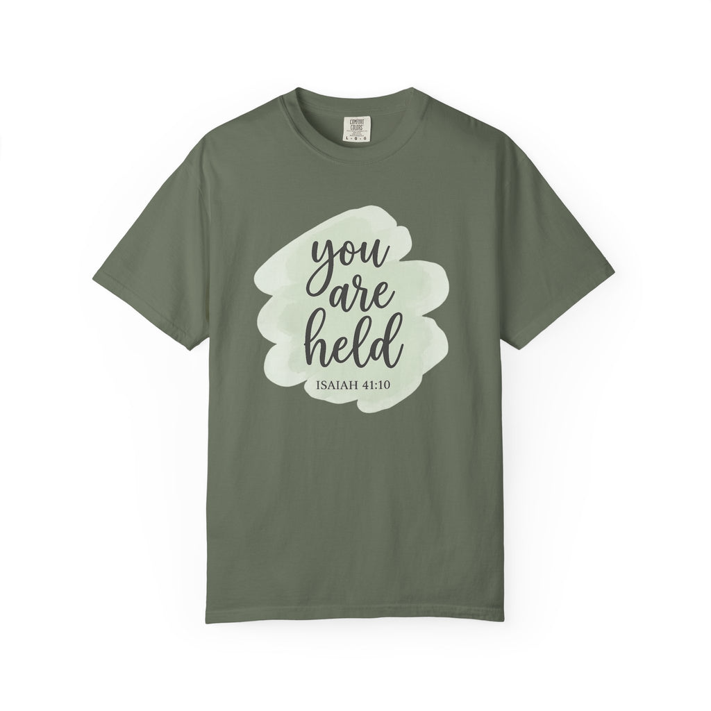 You Are Held Watercolor Isaiah 41:10 T-Shirt
