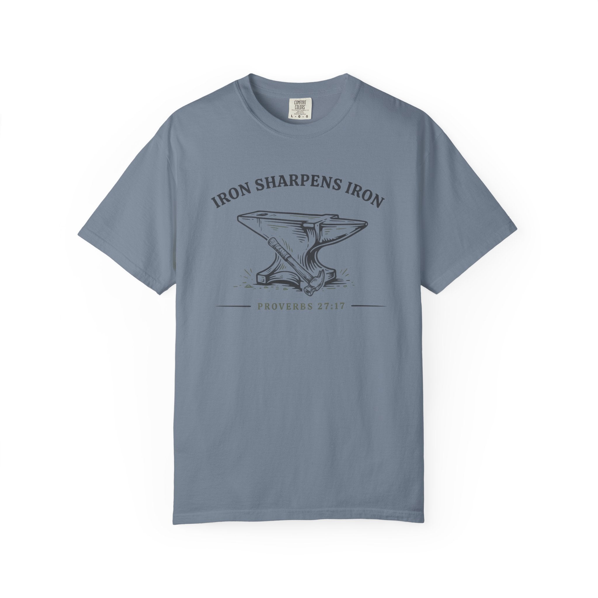 Iron Sharpens Iron Anvil Proverbs 27:17 T-Shirt