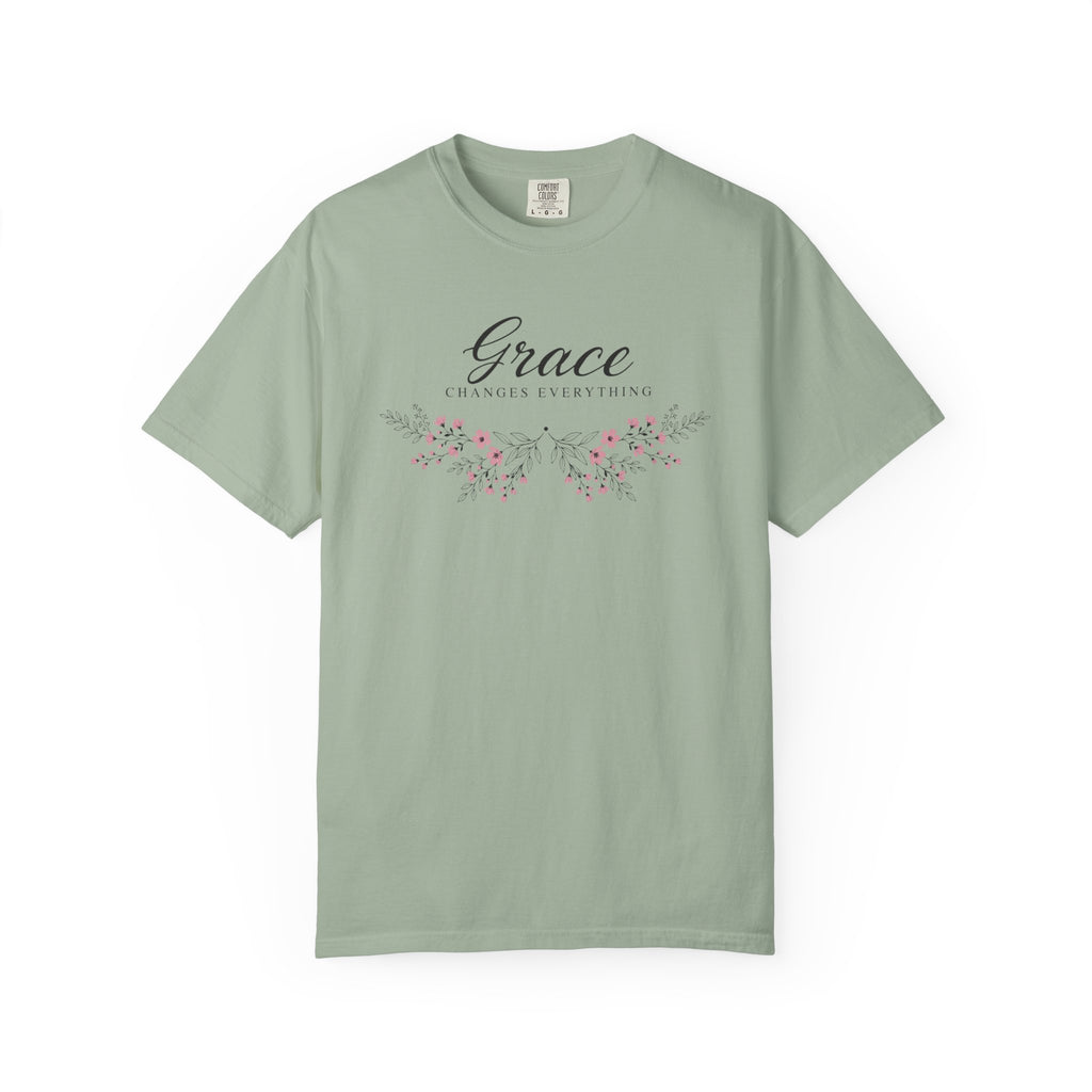 Grace Changes Everything Pink Floral T-Shirt
