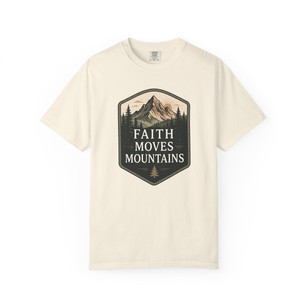 Faith Moves Mountains Badge T-Shirt