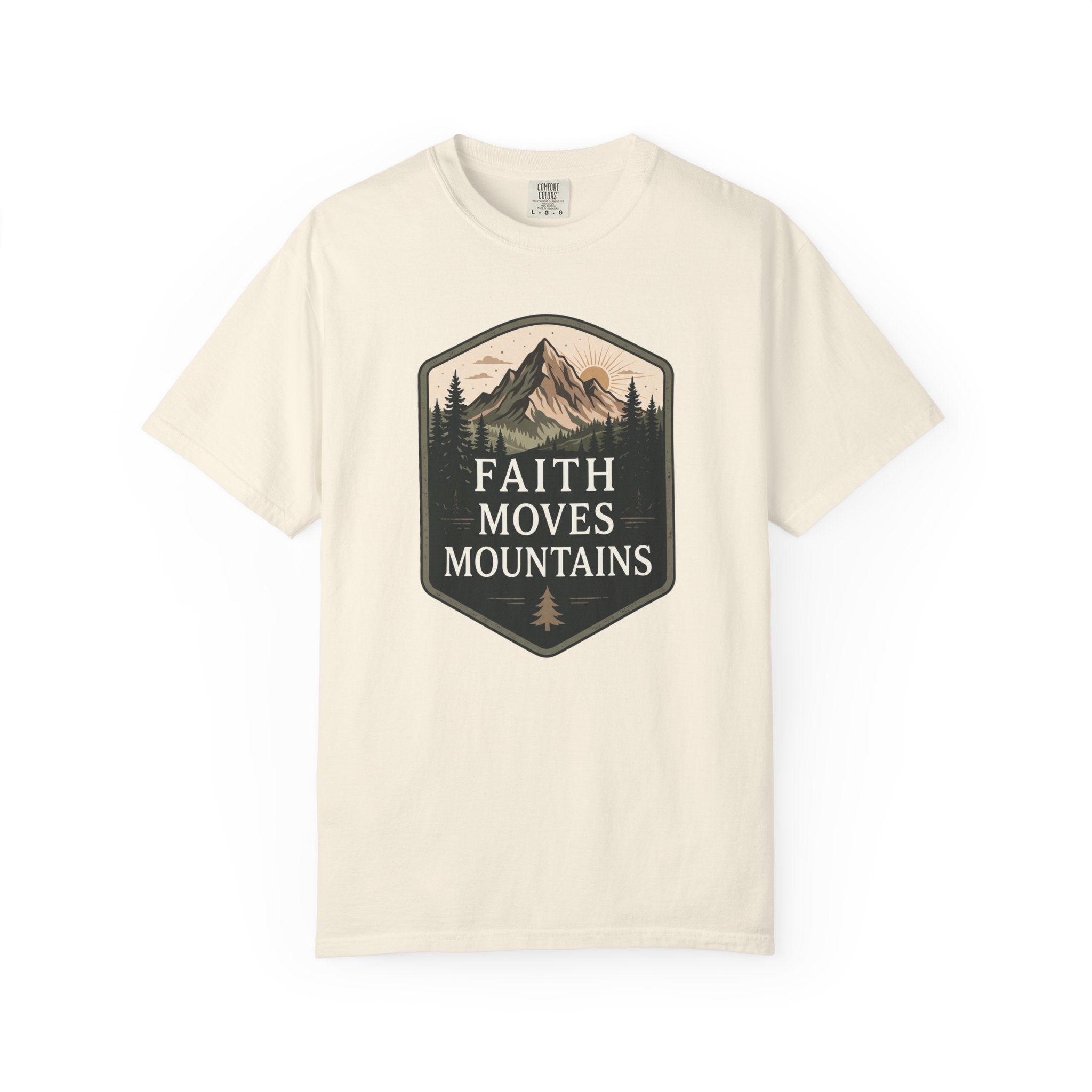Faith Moves Mountains Badge T-Shirt