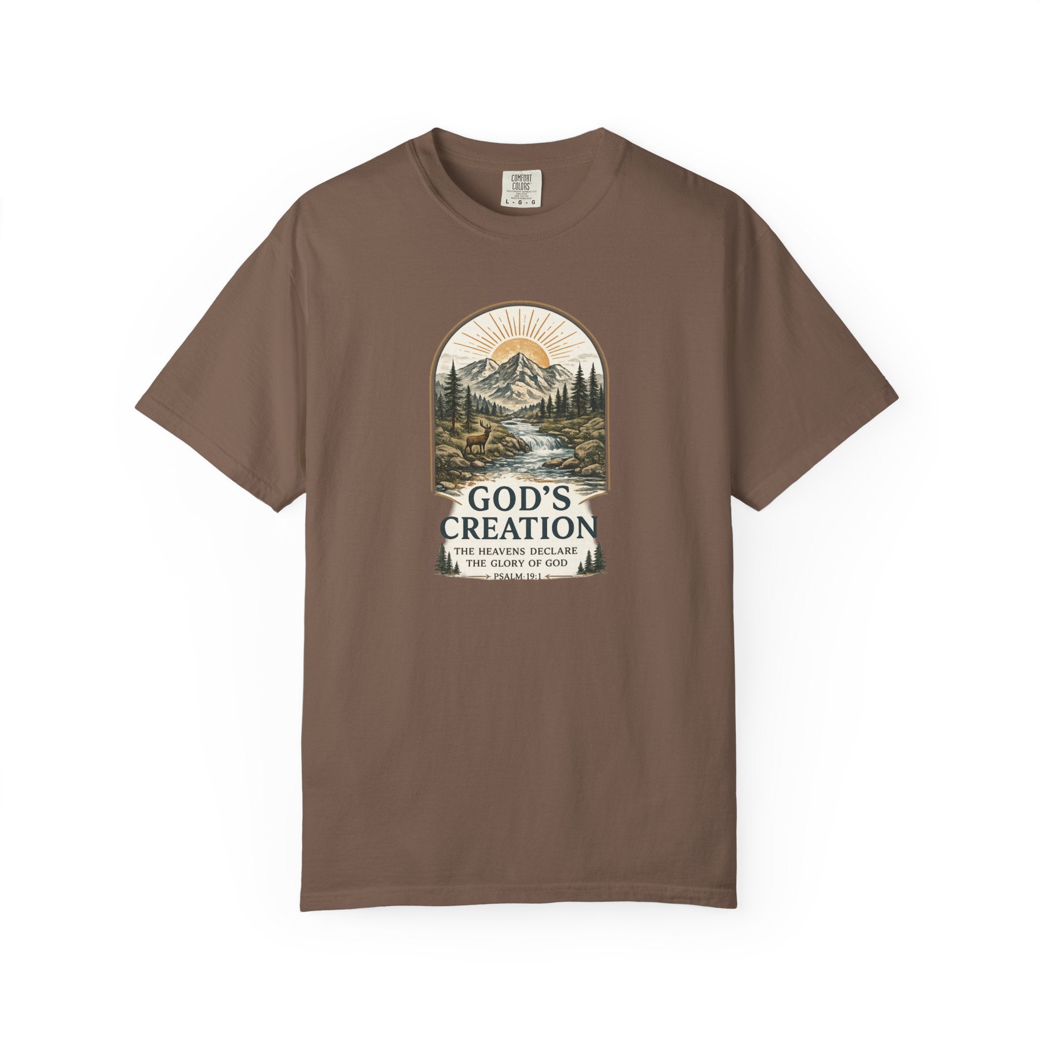 God’s Creation Mountain Badge PSALM 19:1 T-Shirt