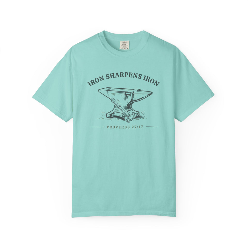 Iron Sharpens Iron Anvil Proverbs 27:17 T-Shirt