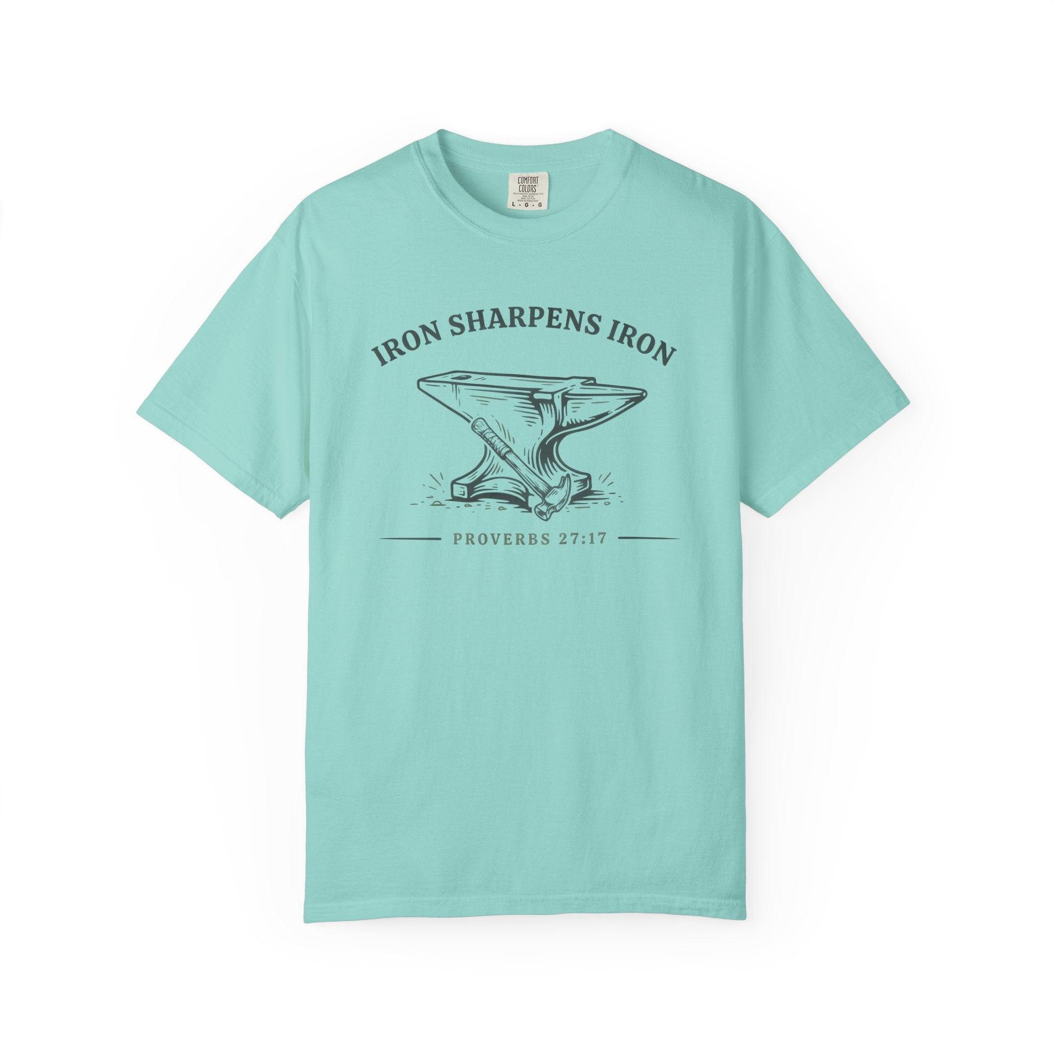 Iron Sharpens Iron Anvil Proverbs 27:17 T-Shirt