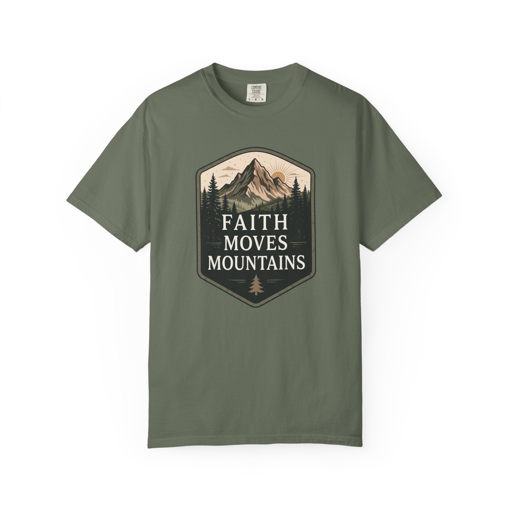 Faith Moves Mountains Badge T-Shirt