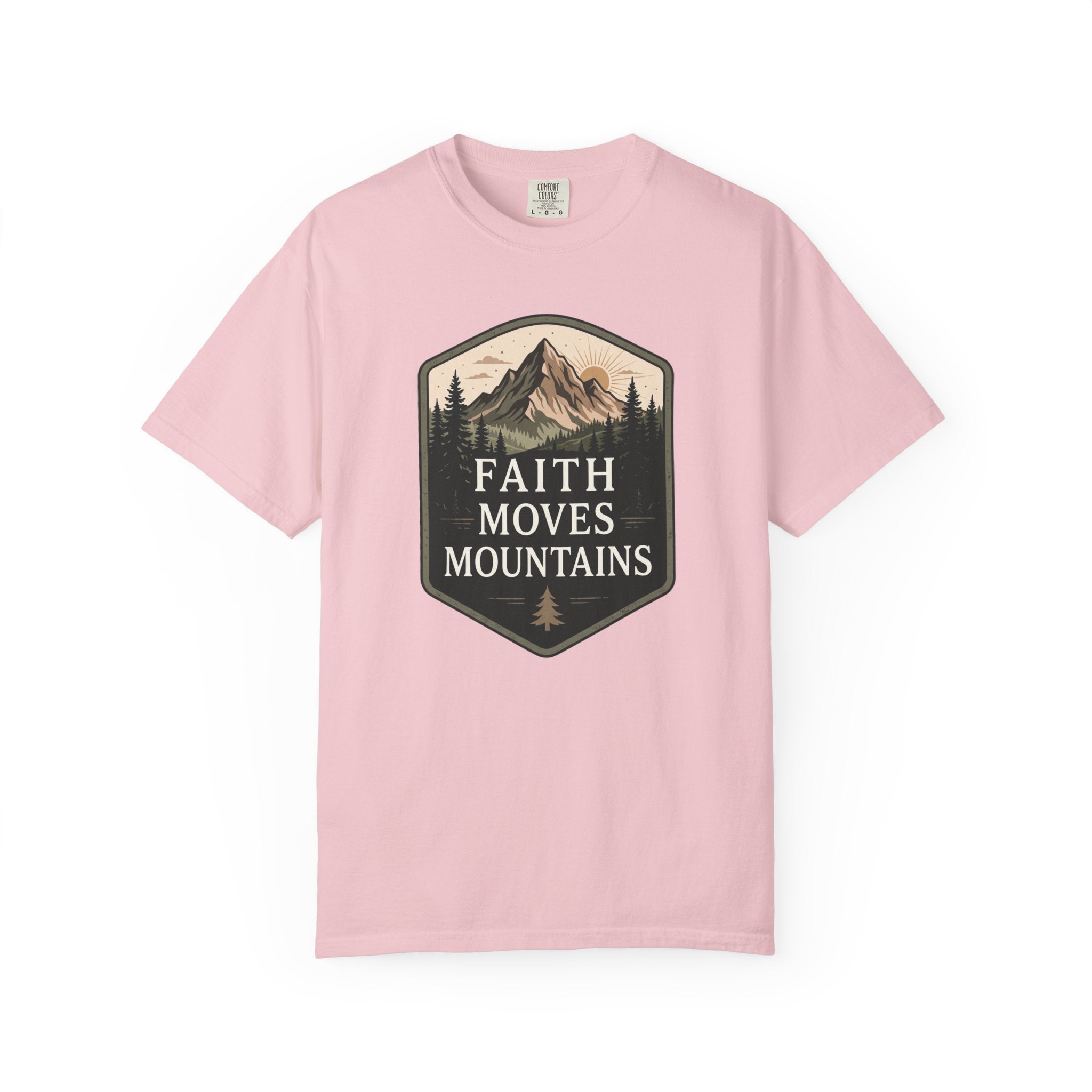 Faith Moves Mountains Badge T-Shirt