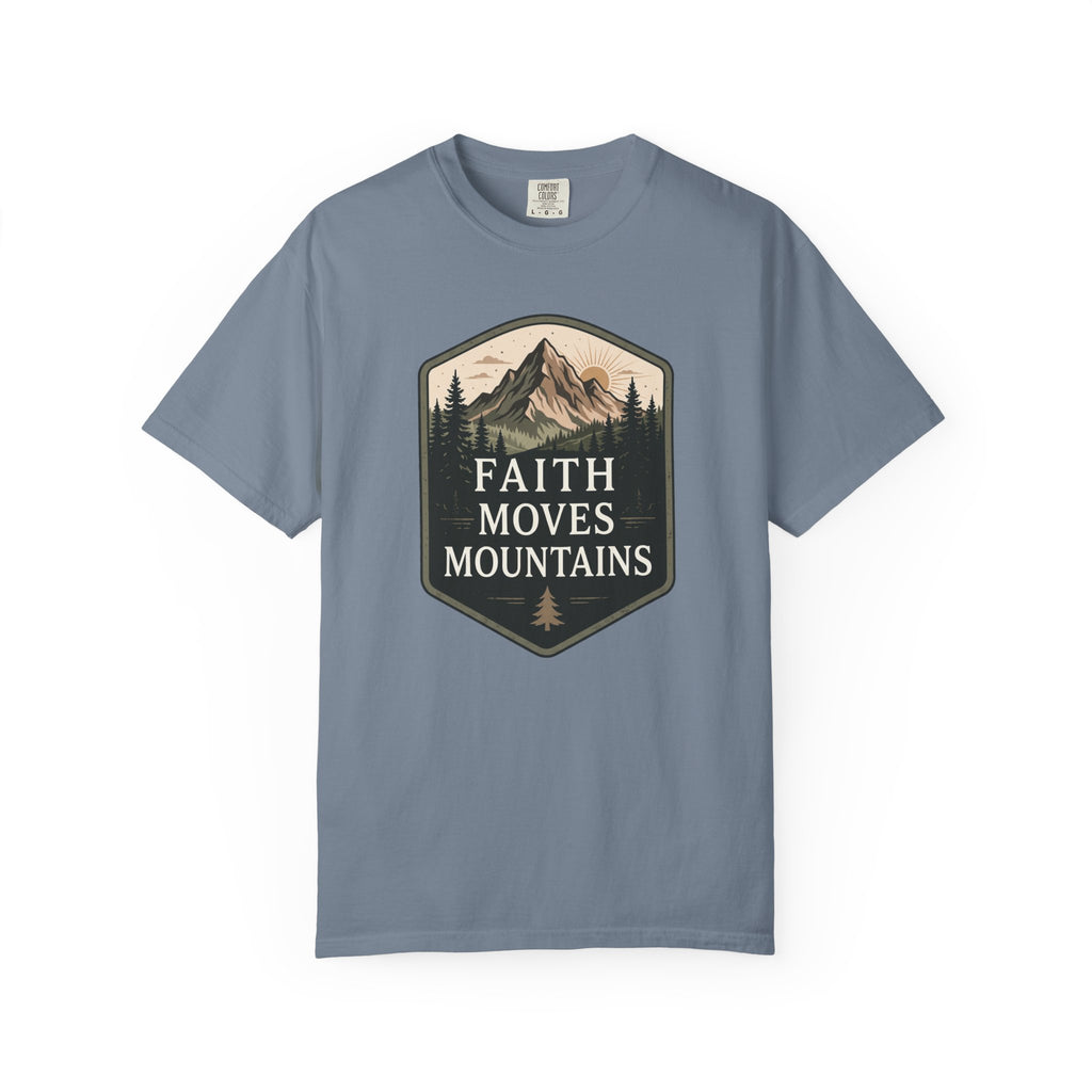 Faith Moves Mountains Badge T-Shirt