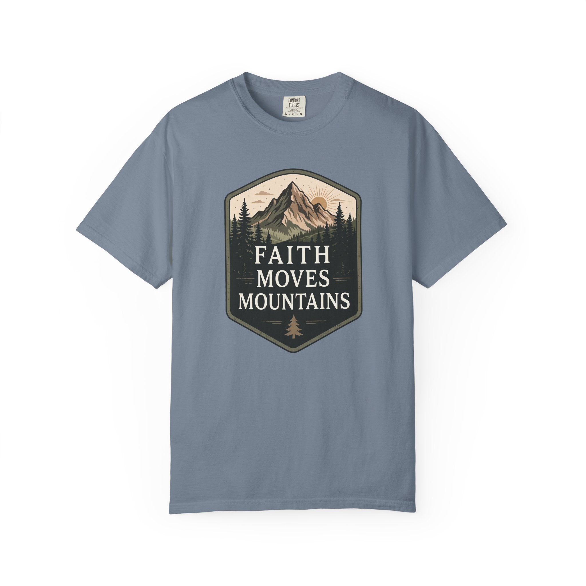 Faith Moves Mountains Badge T-Shirt