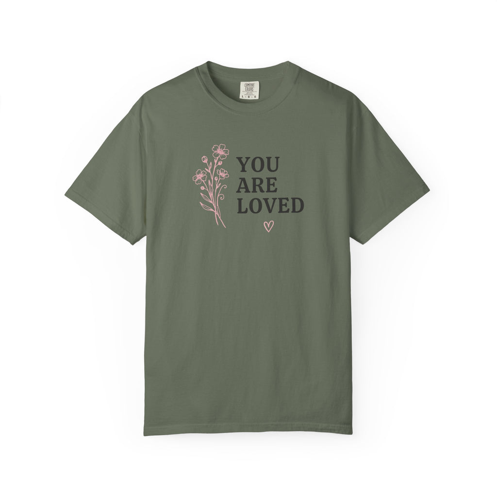 You Are Loved Pink Floral T-Shirt