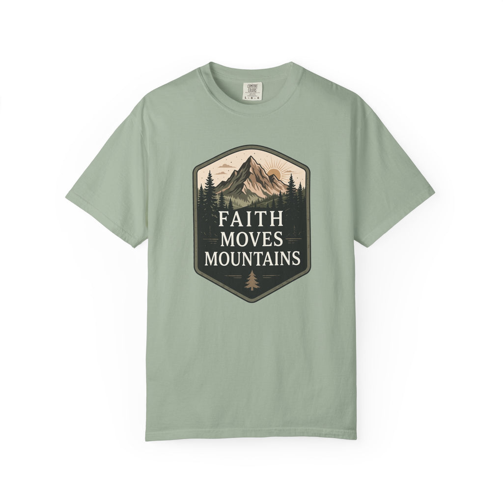 Faith Moves Mountains Badge T-Shirt