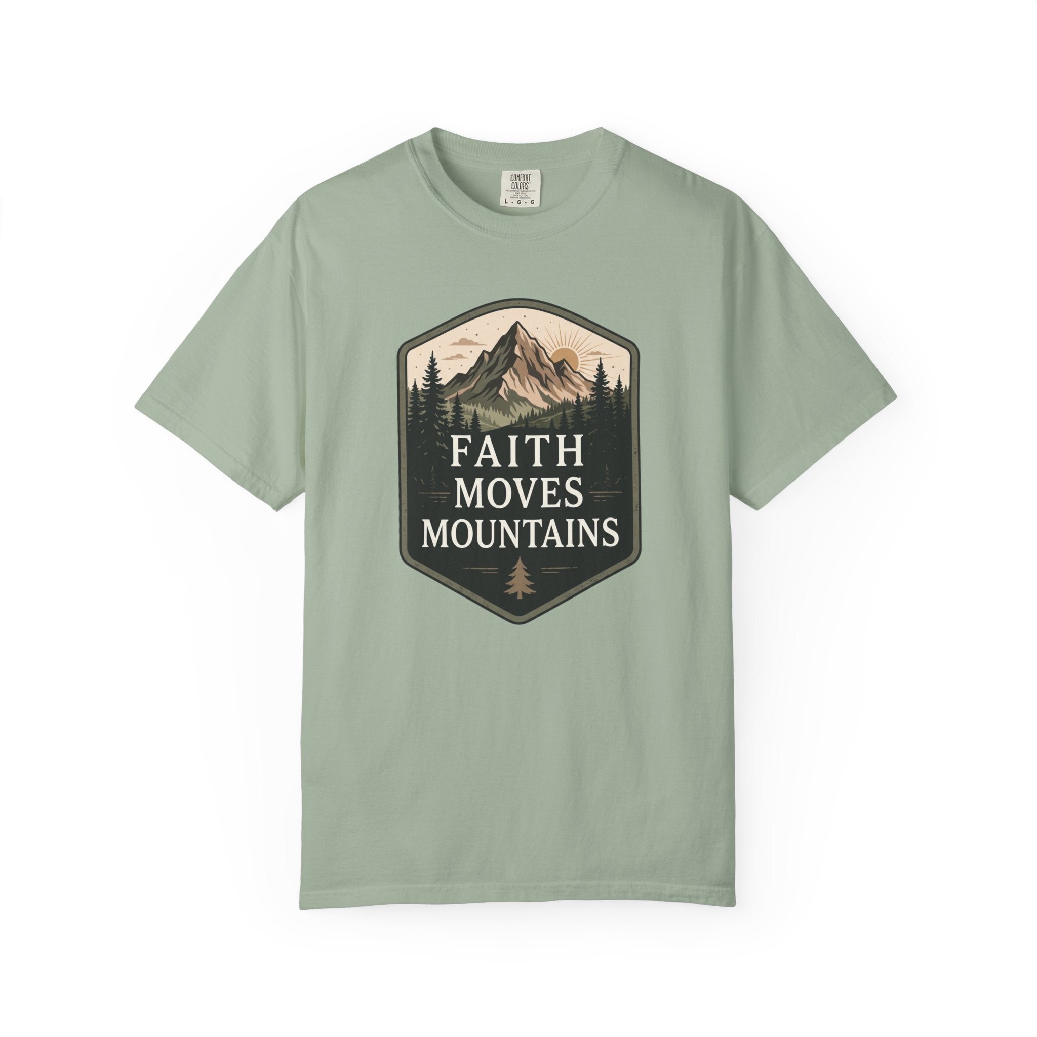 Faith Moves Mountains Badge T-Shirt