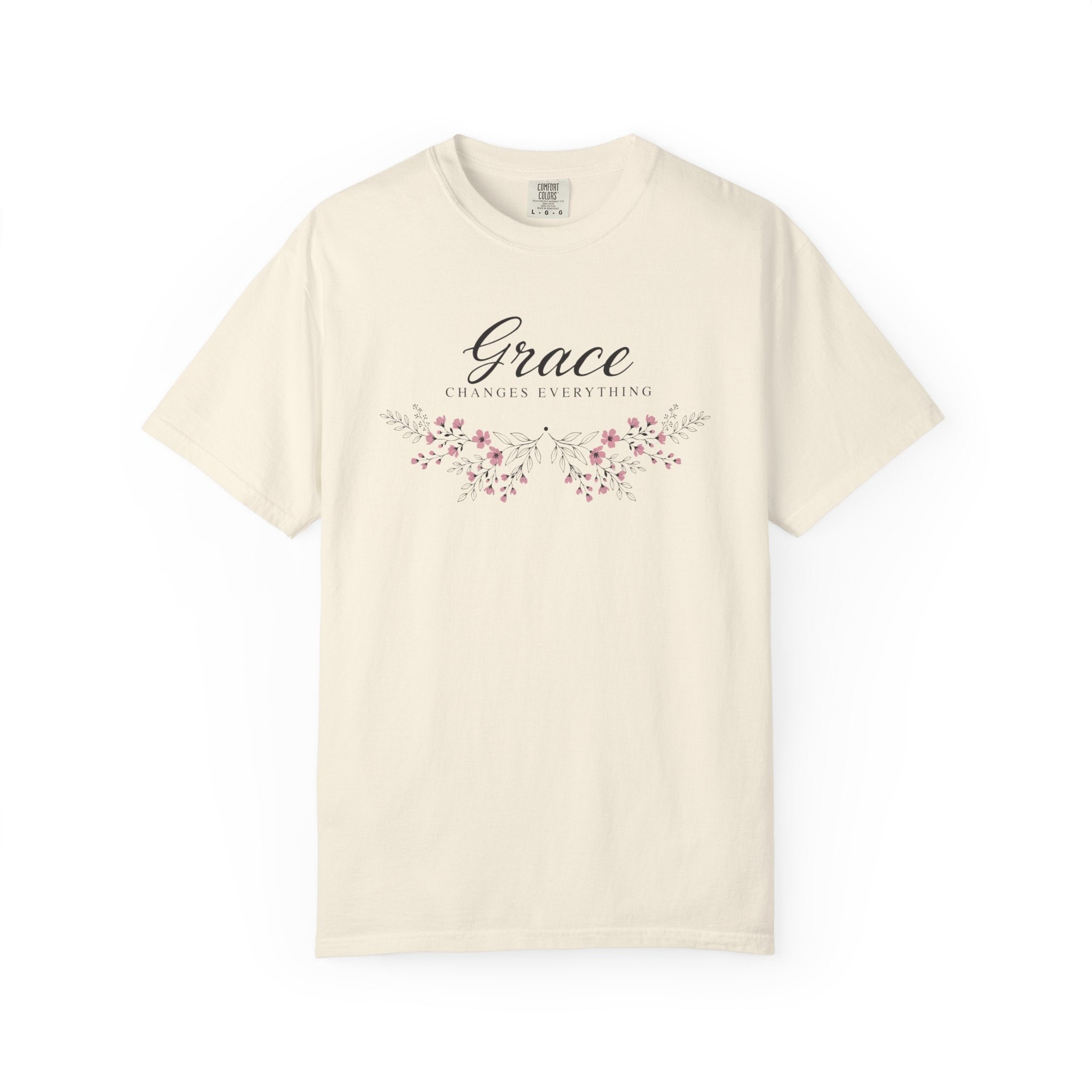 Grace Changes Everything Pink Floral T-Shirt