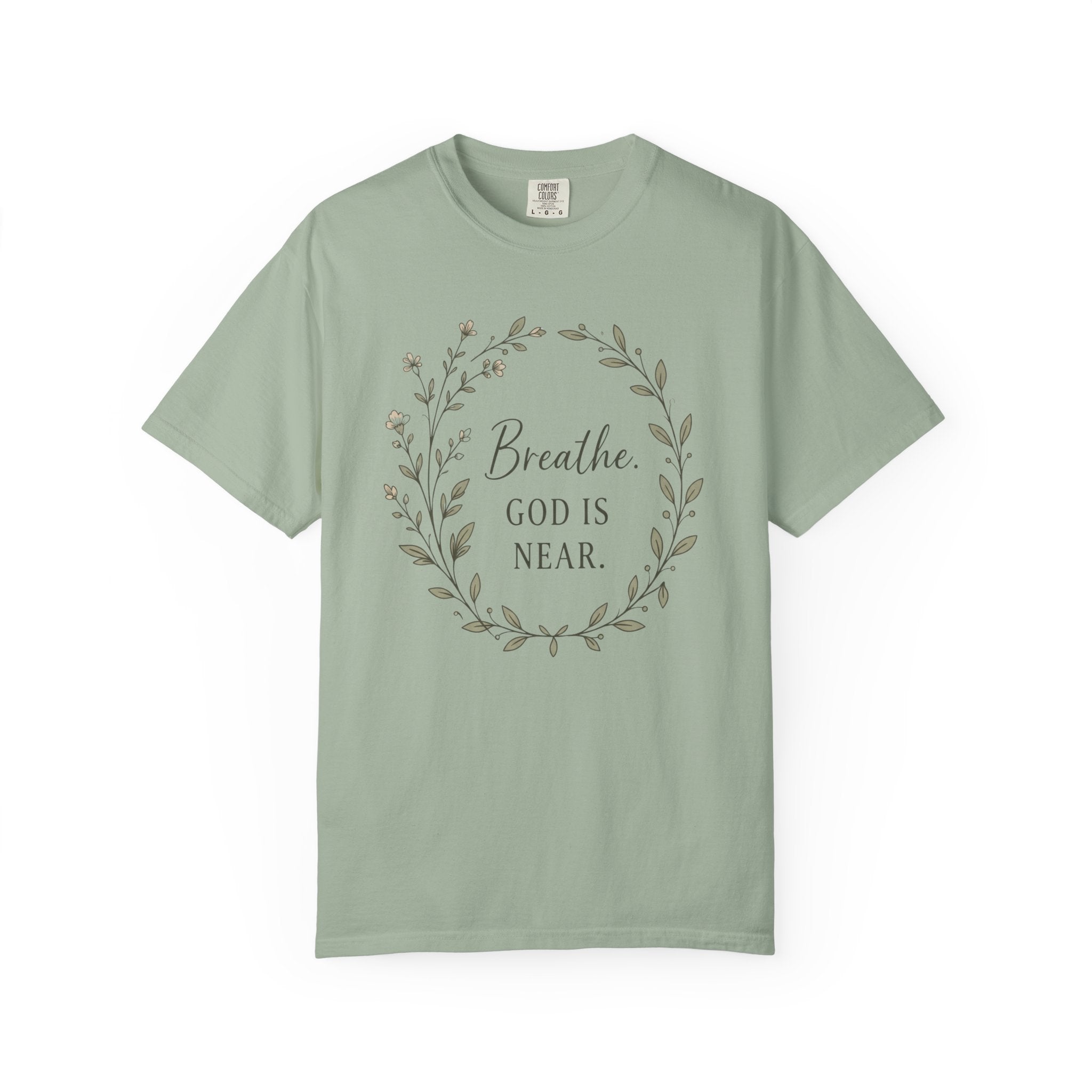 Breathe God Is Near Wreath T-Shirt