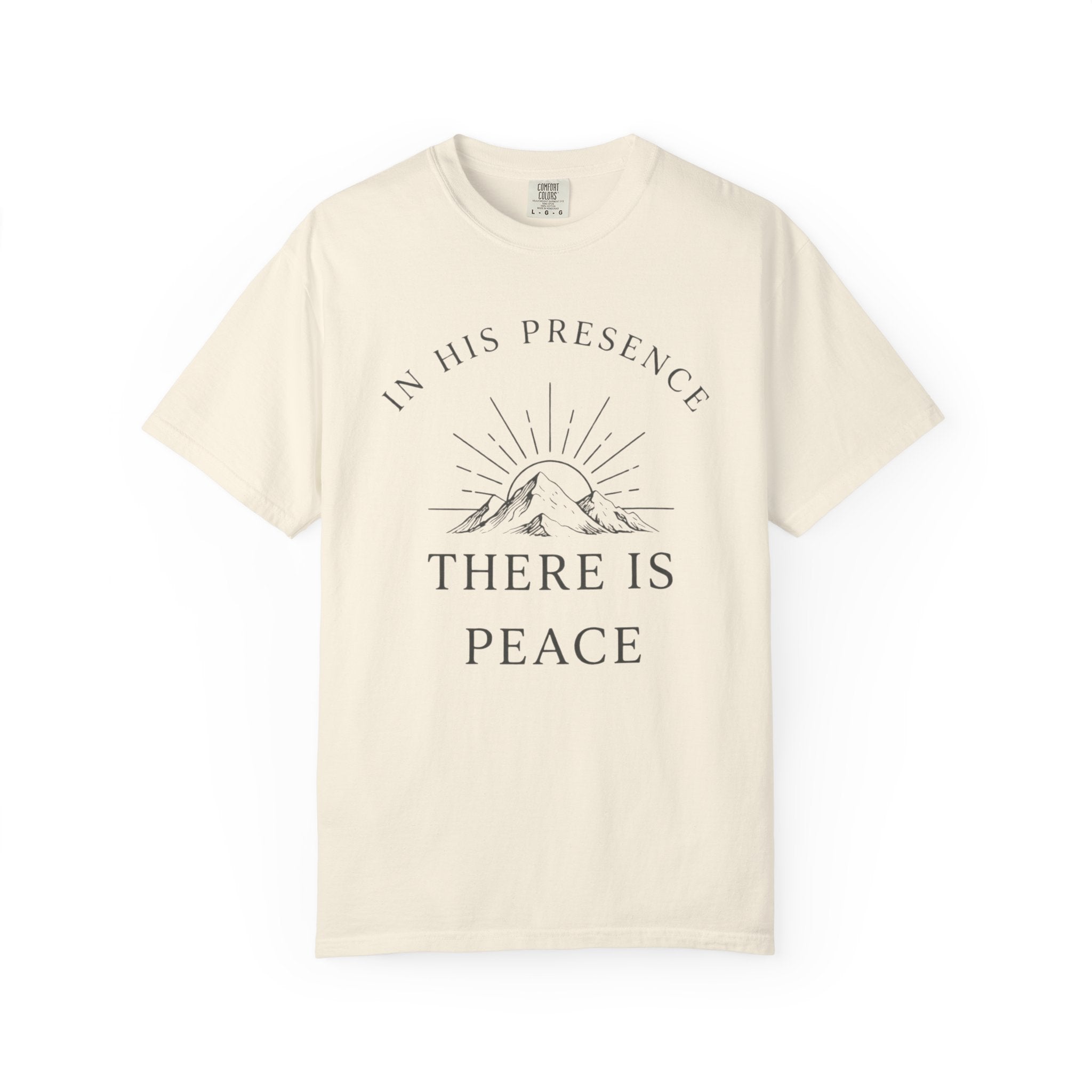 In His Presence There Is Peace Mountain T‑Shirt