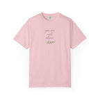 You Are Not Alone T-Shirt — Comforting Script Tee with Olive Sprig