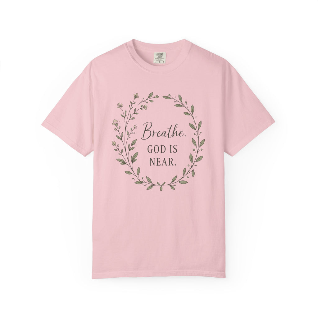 Breathe God Is Near Wreath T-Shirt